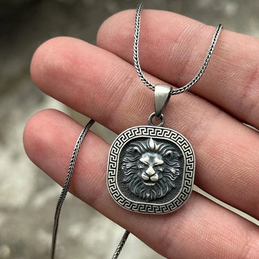 .950 Silver Maned Lion Necklace – Rustic and Handcrafted Inspiration